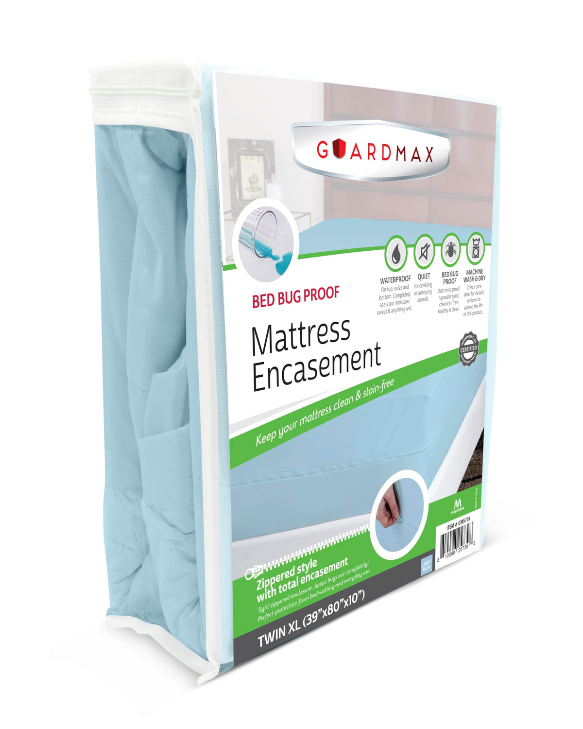 Guardmax Queen Mattress Protector Zippered, Bed Bug Mattress Cover
