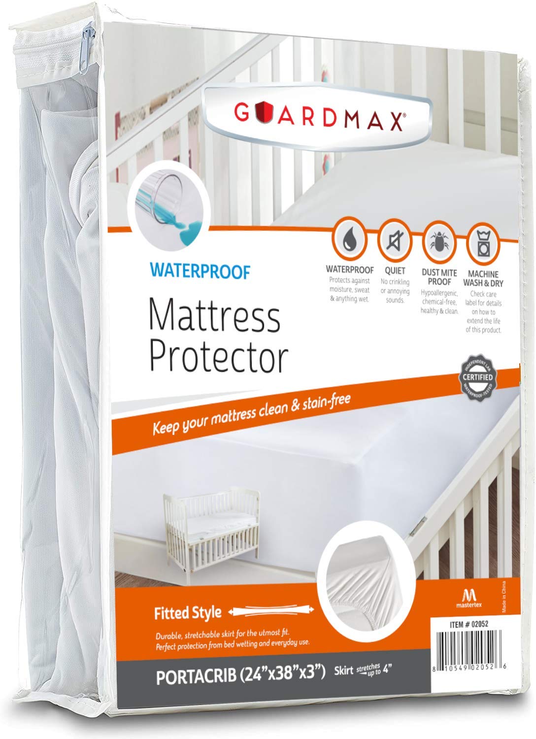 Guardmax Jersey Knitted Twin XL Size Mattress Protector - Waterproof & Dust Mite Proof Mattress Cover with Stretchable Pockets - Soft, Comfortable, & Noiseless Waterproof Fitted Sheet.(39 x 80 x 13)