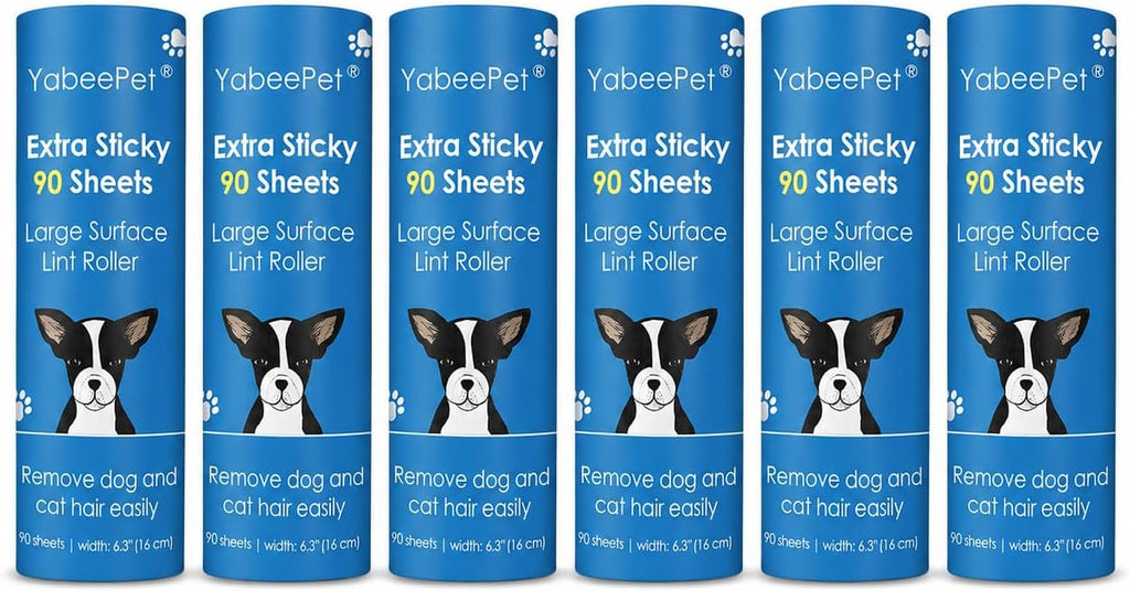 Extra Sticky Large Lint Roller Refills, 6.3'' Giant Lint Roller Refills for Pet Hair, Clothes&Furniture Cleaning, 540 Sheets in Total