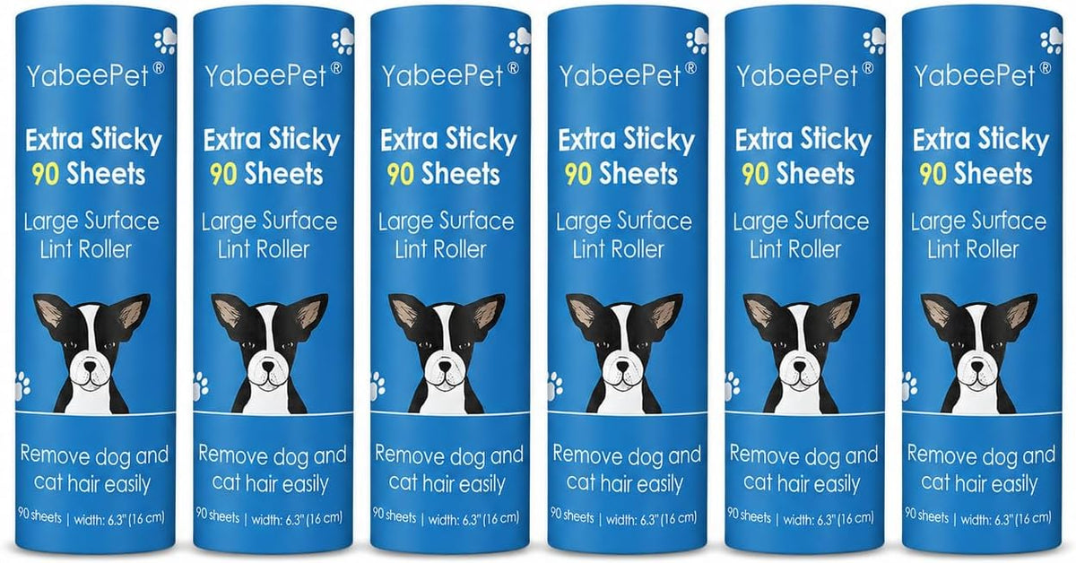 Extra Sticky Large Lint Roller Refills, 6.3'' Giant Lint Roller Refills for Pet Hair, Clothes&Furniture Cleaning, 540 Sheets in Total