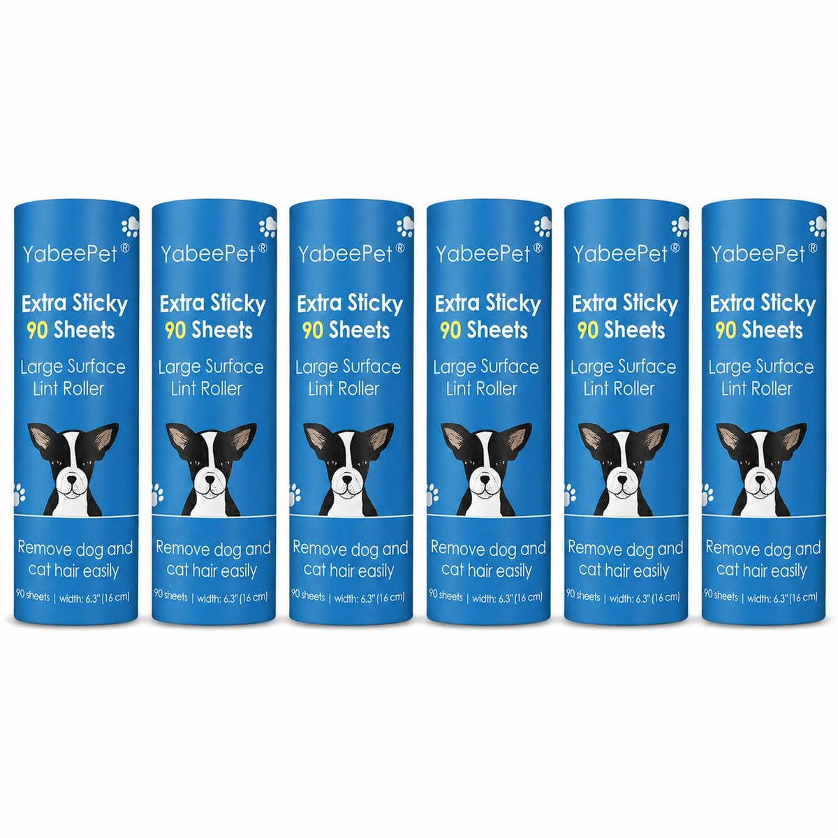 Extra Sticky Large Lint Roller Refills, 6.3'' Giant Lint Roller Refills for Pet Hair, Clothes&Furniture Cleaning, 540 Sheets in Total