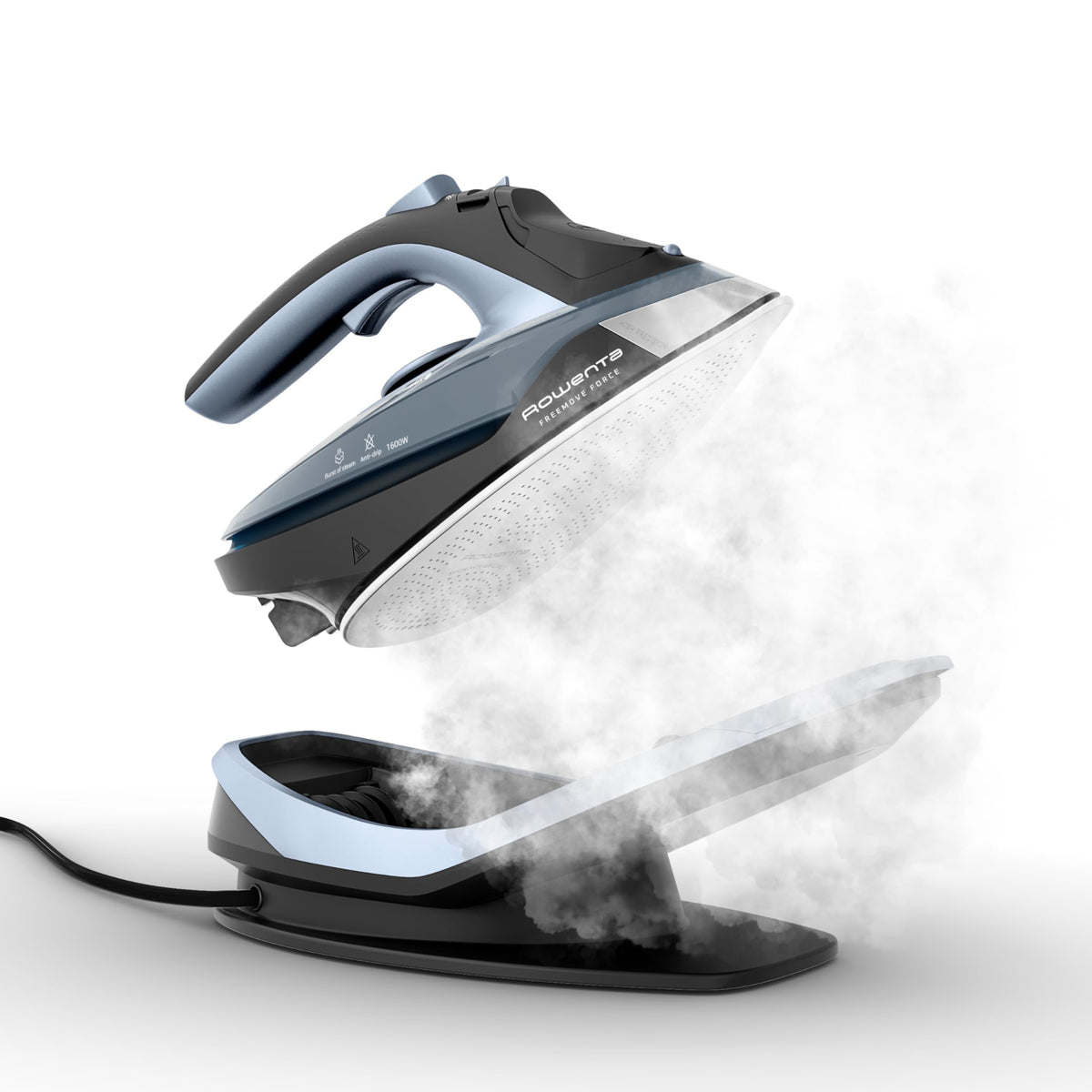 Rowenta Focus Excel Steam Iron for Clothes, Anti-Drip Protection, Iron Steamer for Clothes, 1725 Watts, DW5280, Grey