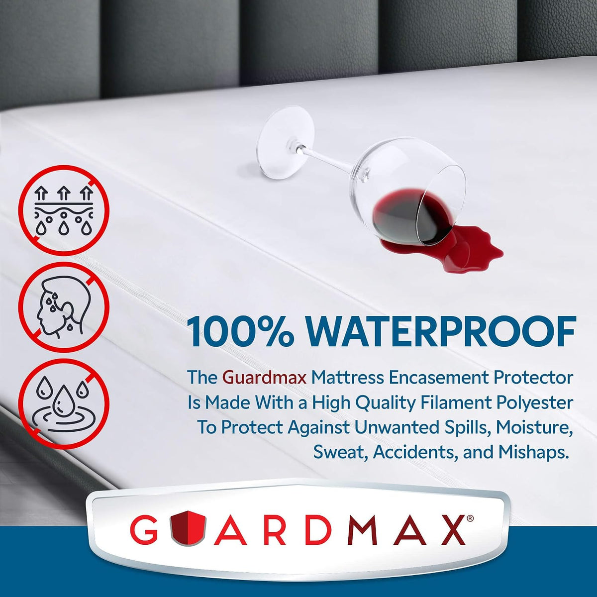 Guardmax Queen Mattress Protector Zippered, Bed Bug Mattress Cover