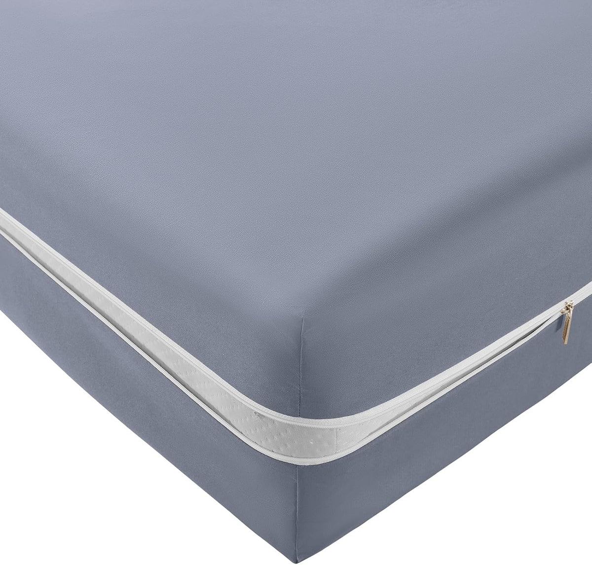 SiinvdaBZX Zipper Fitted Sheet King Only, Light Gray