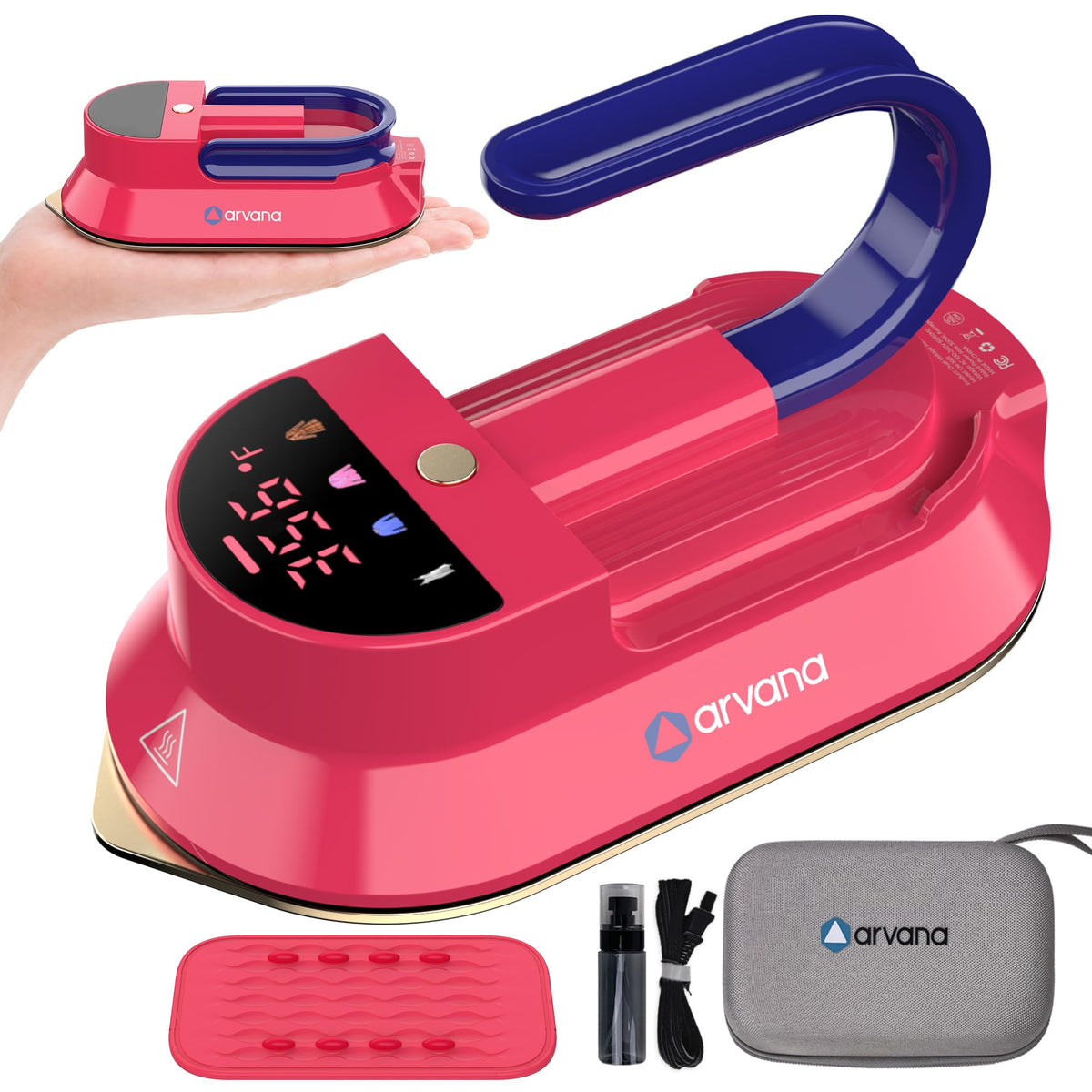 Mini Travel Iron for Clothes - Dual Voltage Portable Dry Iron for Travel