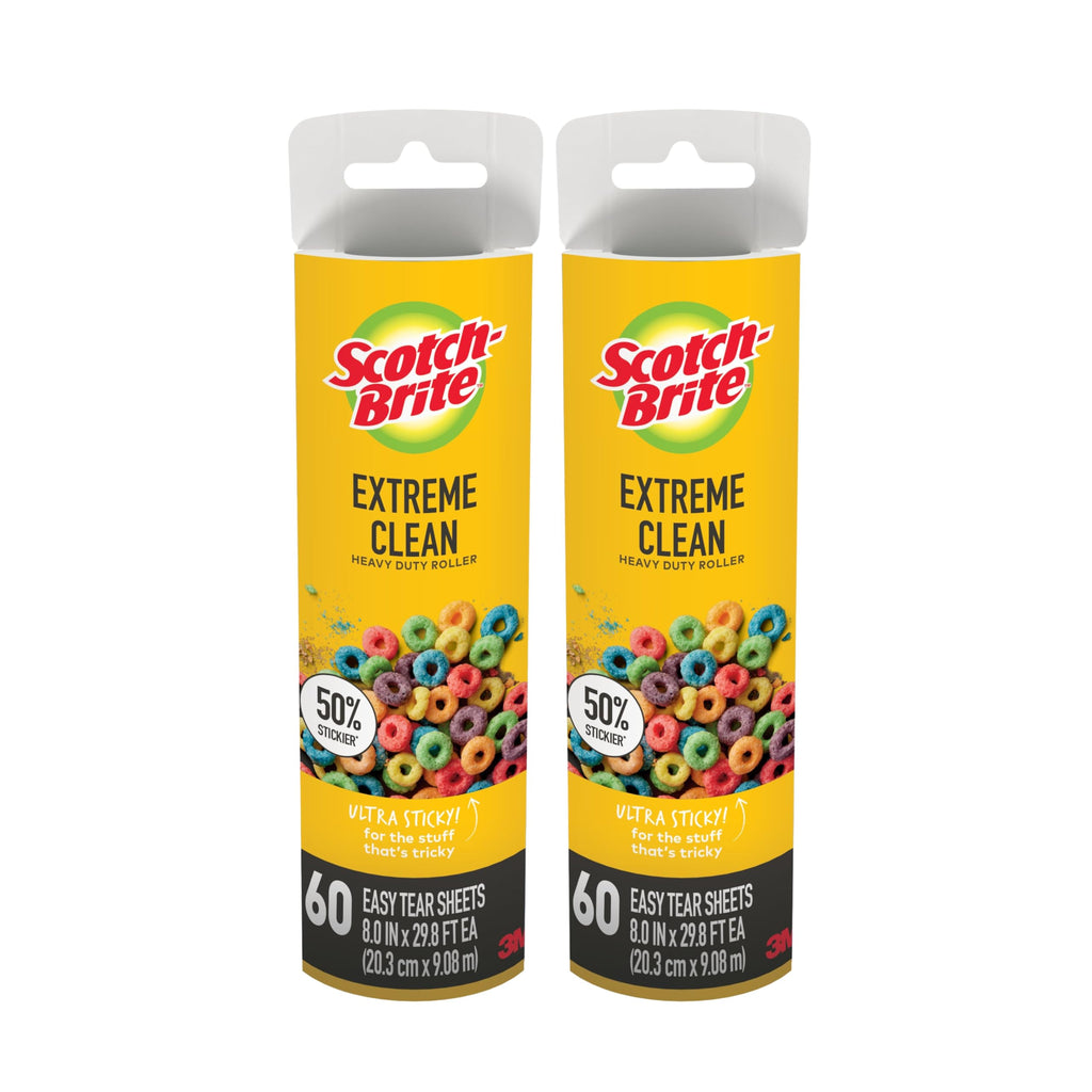 Wide Lint Roller Refills Cat Dog Pet Hair Animal Fur Remover Clothing Upholstery, 60 Per Refill, Pack of 4 (240 Sheets Total)