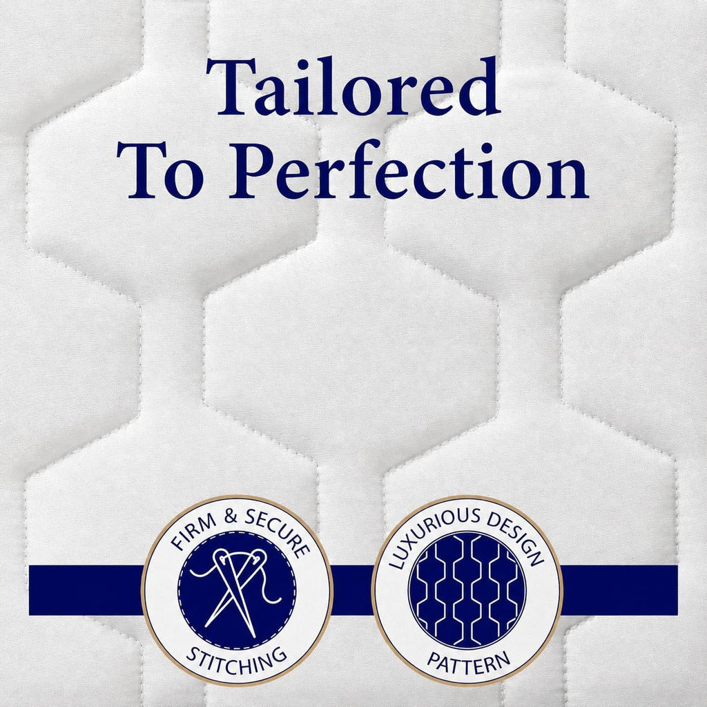 The Grand Hotel Collection Twin Size Hybrid Mattress Protector & Pad - Soft and Comfortable Bed Sheet Cover that Restores the Beauty of Your Mattress, While Protecting from Stains, Dust, and Dirt.