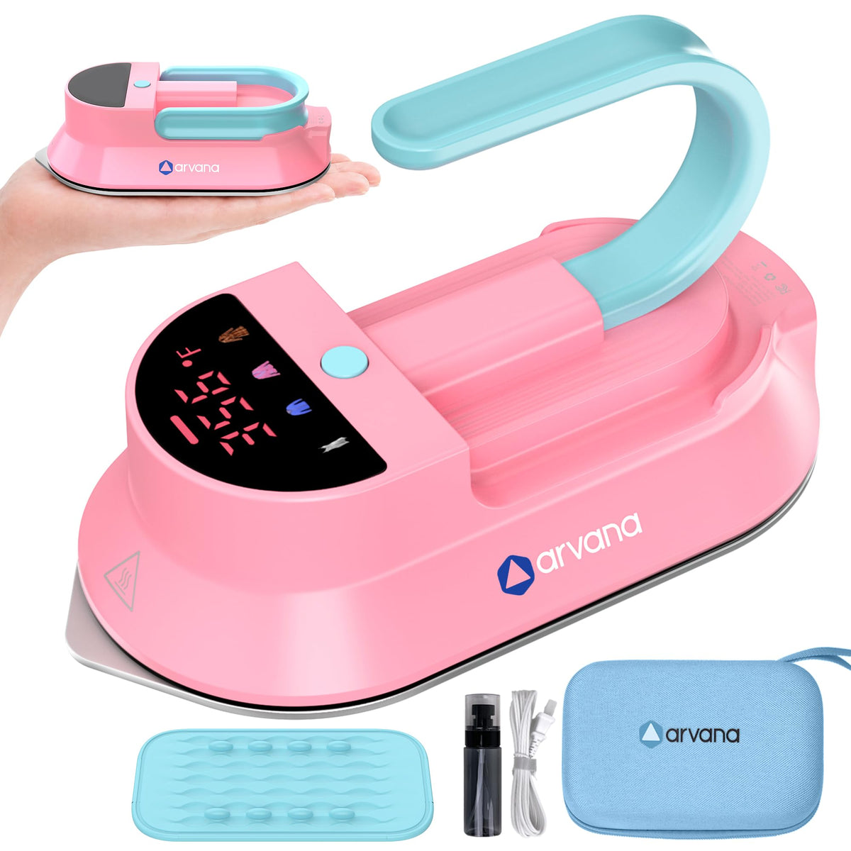Mini Travel Iron for Clothes - Dual Voltage Portable Dry Iron for Travel