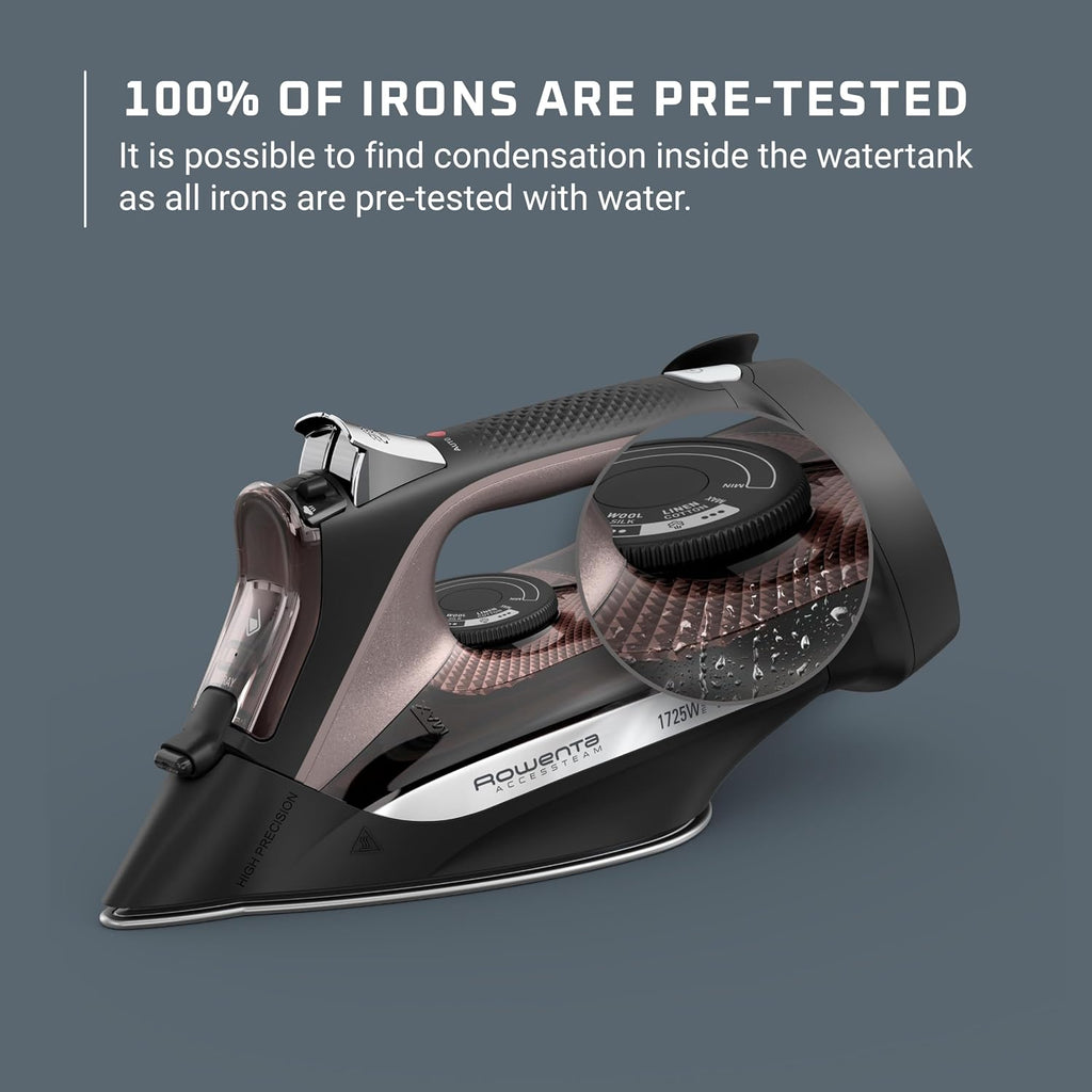 Rowenta AccessSteam Cordreel Steam Iron for Clothes, Anti-Drip Protection, Clothes Iron with Steamer, DW2459U1
