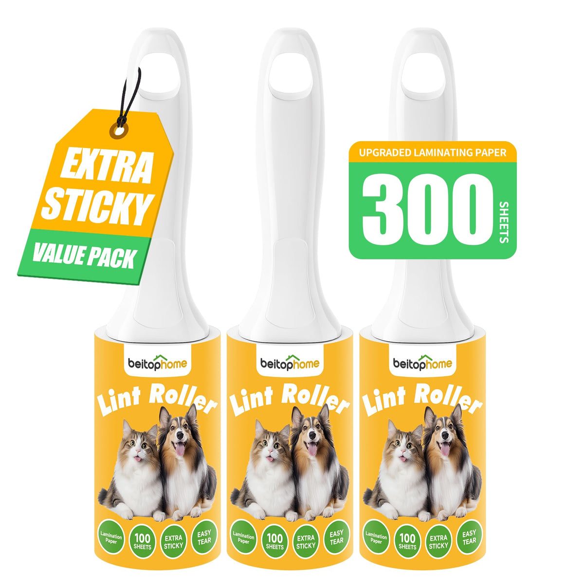 600 Sheets Extra Sticky Lint Roller for Pet Hair