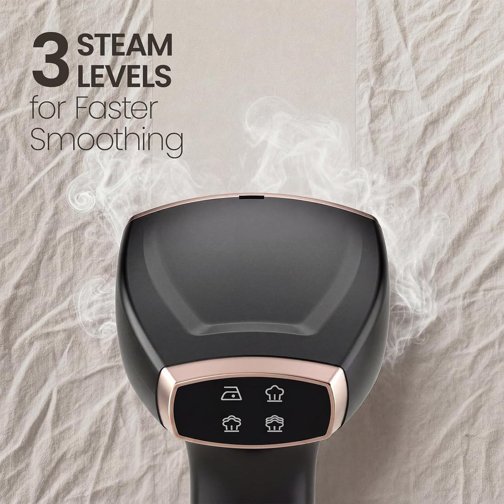 Steamer for Clothes, 4 Modes with LCD Display, 370ml Large Tank 30s Heat-Up