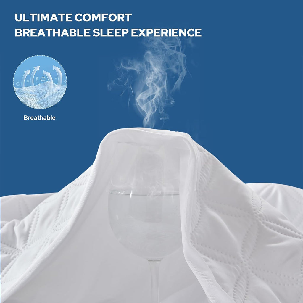 BEDLORE Waterproof Queen Size Mattress Protector, Deep Pocket Fit, Washable