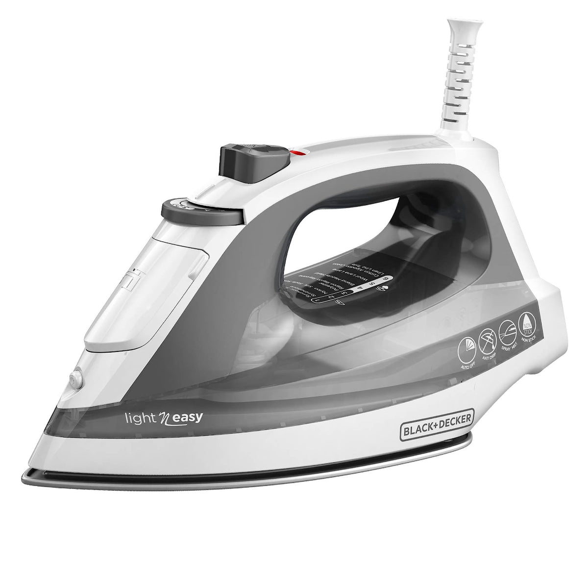 BLACK+DECKER Light 'N Easy Steam Iron with Stainless Soleplate