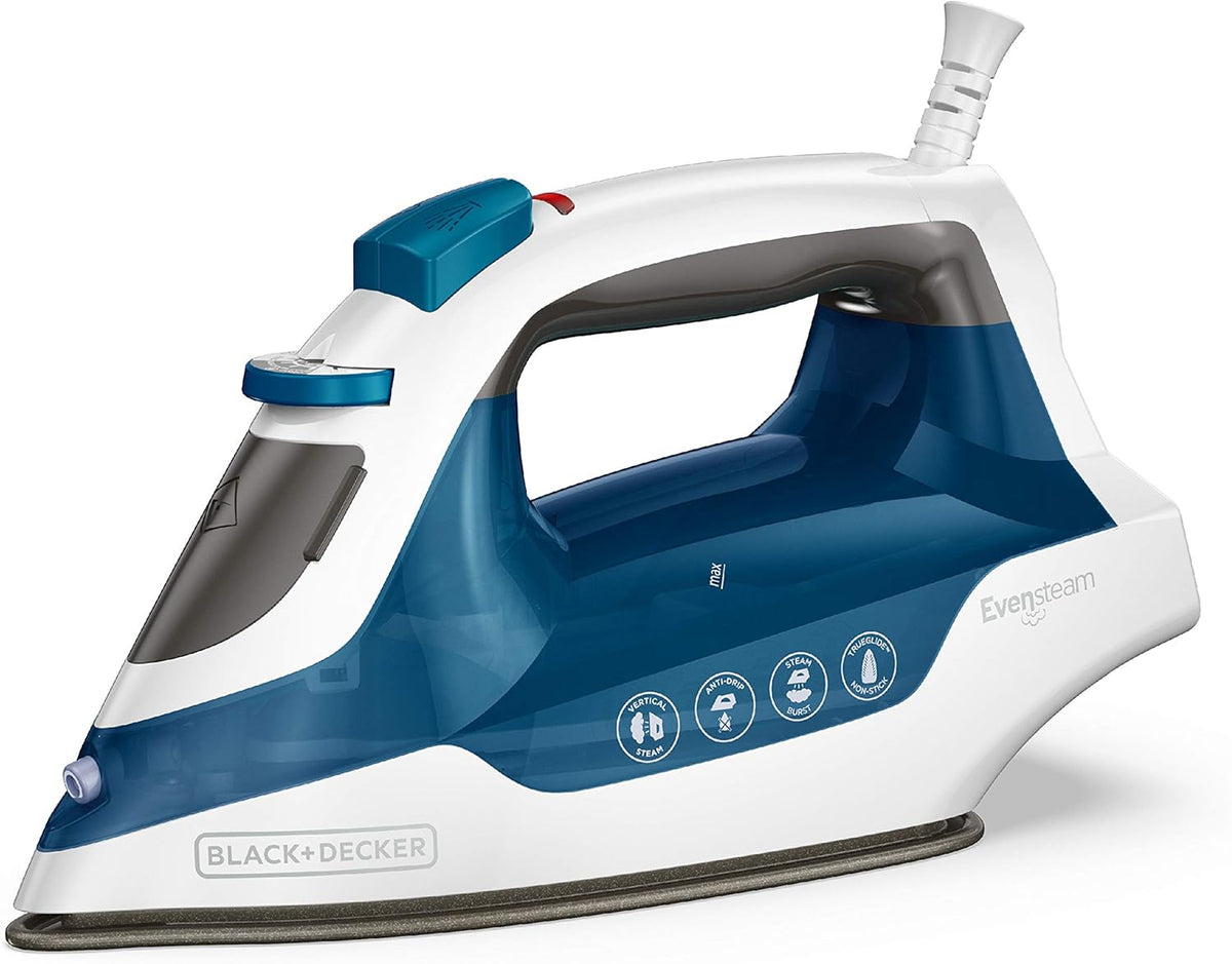 BLACK+DECKER Easy Steam Iron for Clothes with SmartSteam Technology