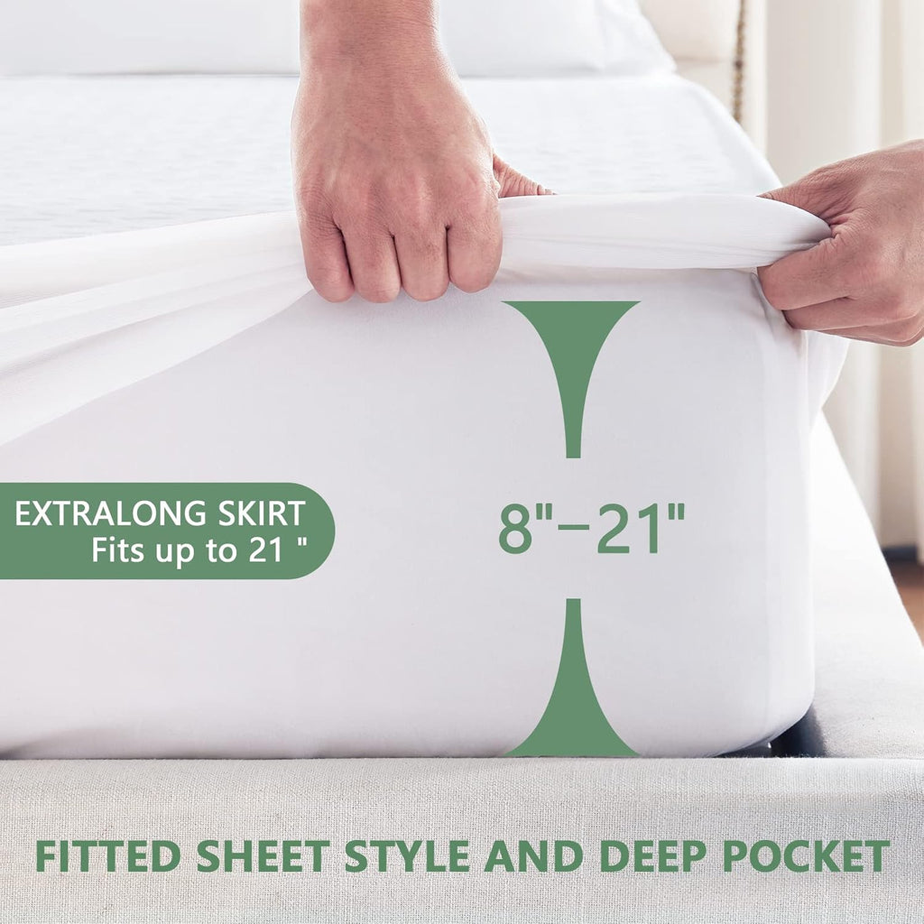 Premium Waterproof Mattress Protector King Size, Noiseless Deep Pocket