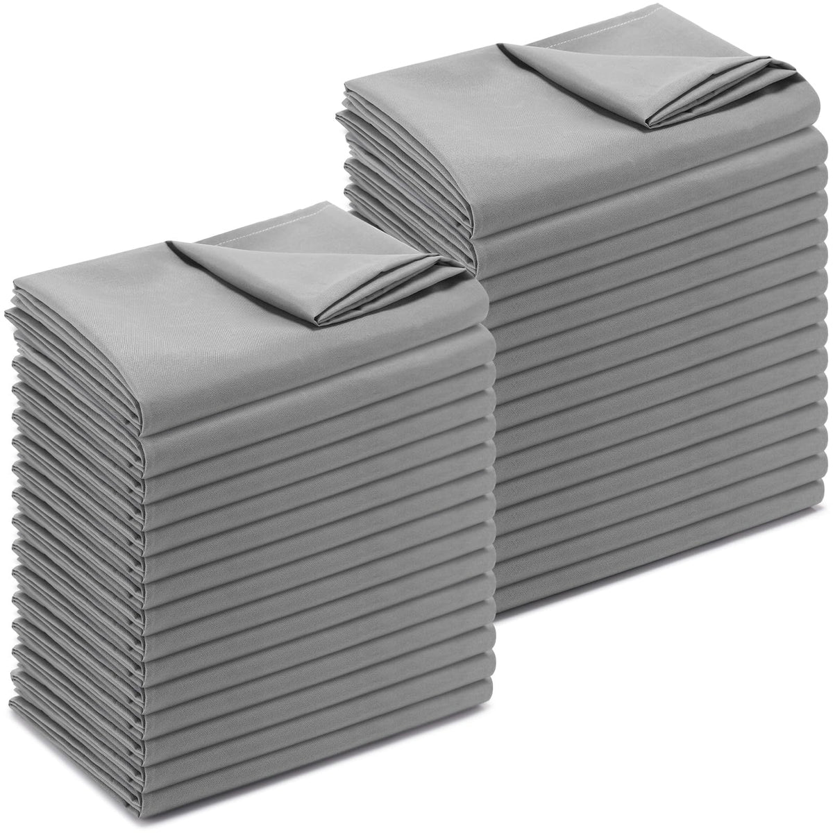 SmoothNovelty 30 Pack Twin Flat Sheets Bulk, Gray, Twin