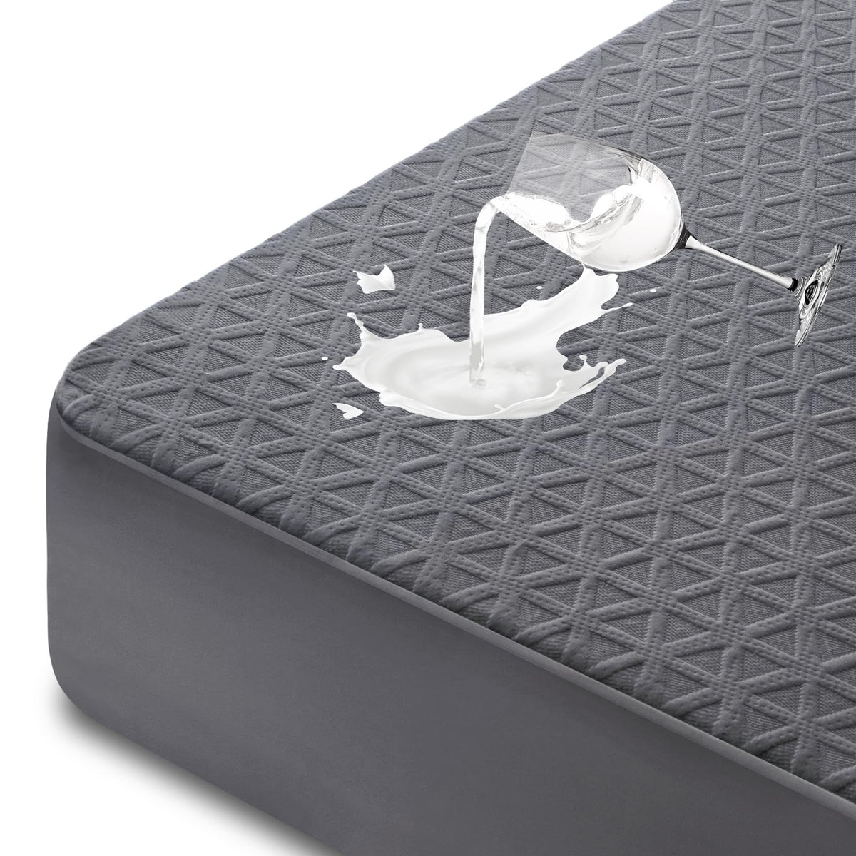 Premium Waterproof Mattress Protector King Size, Noiseless Deep Pocket