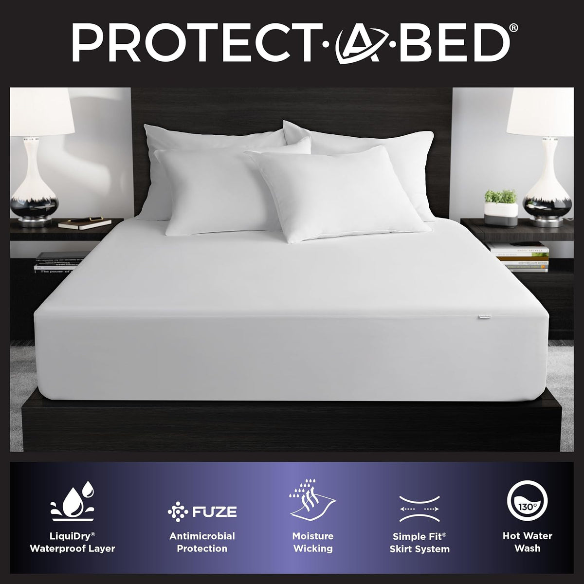 Protect-A-Bed Essential Waterproof Mattress Protector, Queen