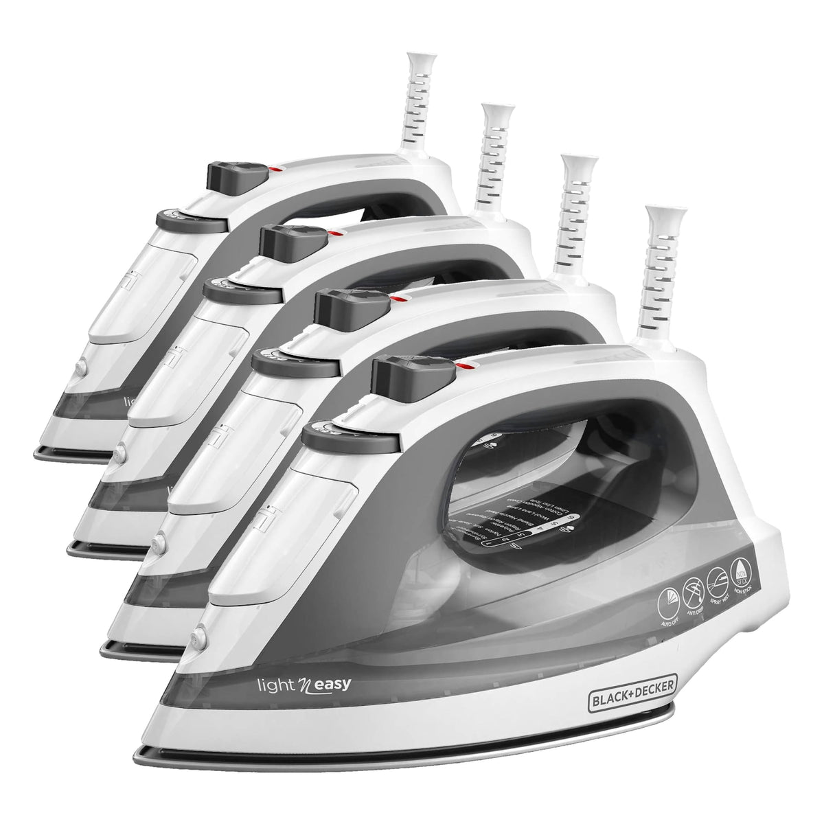 BLACK+DECKER Light 'N Easy Steam Iron with Stainless Soleplate