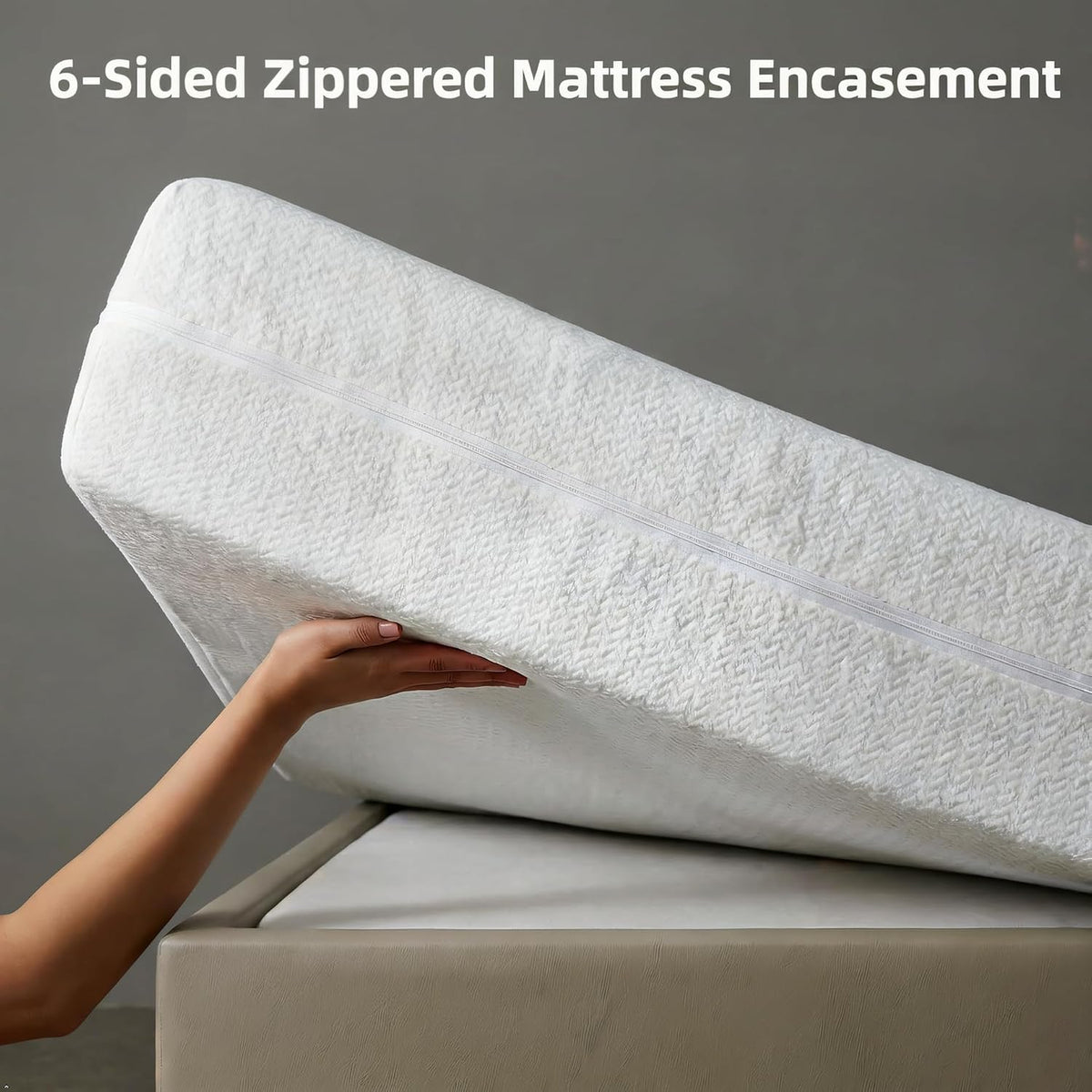 Zippered Mattress Encasement, Mattress Cover Protector, Breathable Waterproof Bed Sheet Alternative, Skin?Friendly Knit Deep Pocket Sheet Cover-ZIVZIV (Depth 16''-18'', Twin XL(39"×80"))