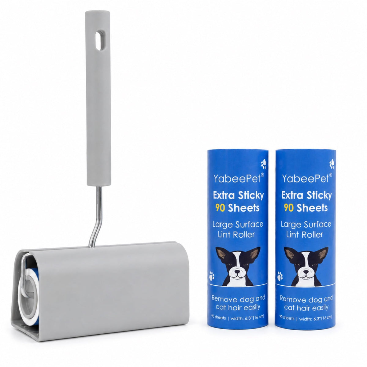 Extra Sticky Large Lint Roller Refills, 6.3'' Giant Lint Roller Refills for Pet Hair, Clothes&Furniture Cleaning, 540 Sheets in Total