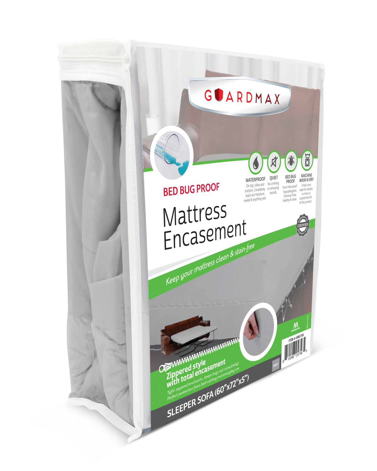 Guardmax Queen Mattress Protector Zippered, Bed Bug Mattress Cover