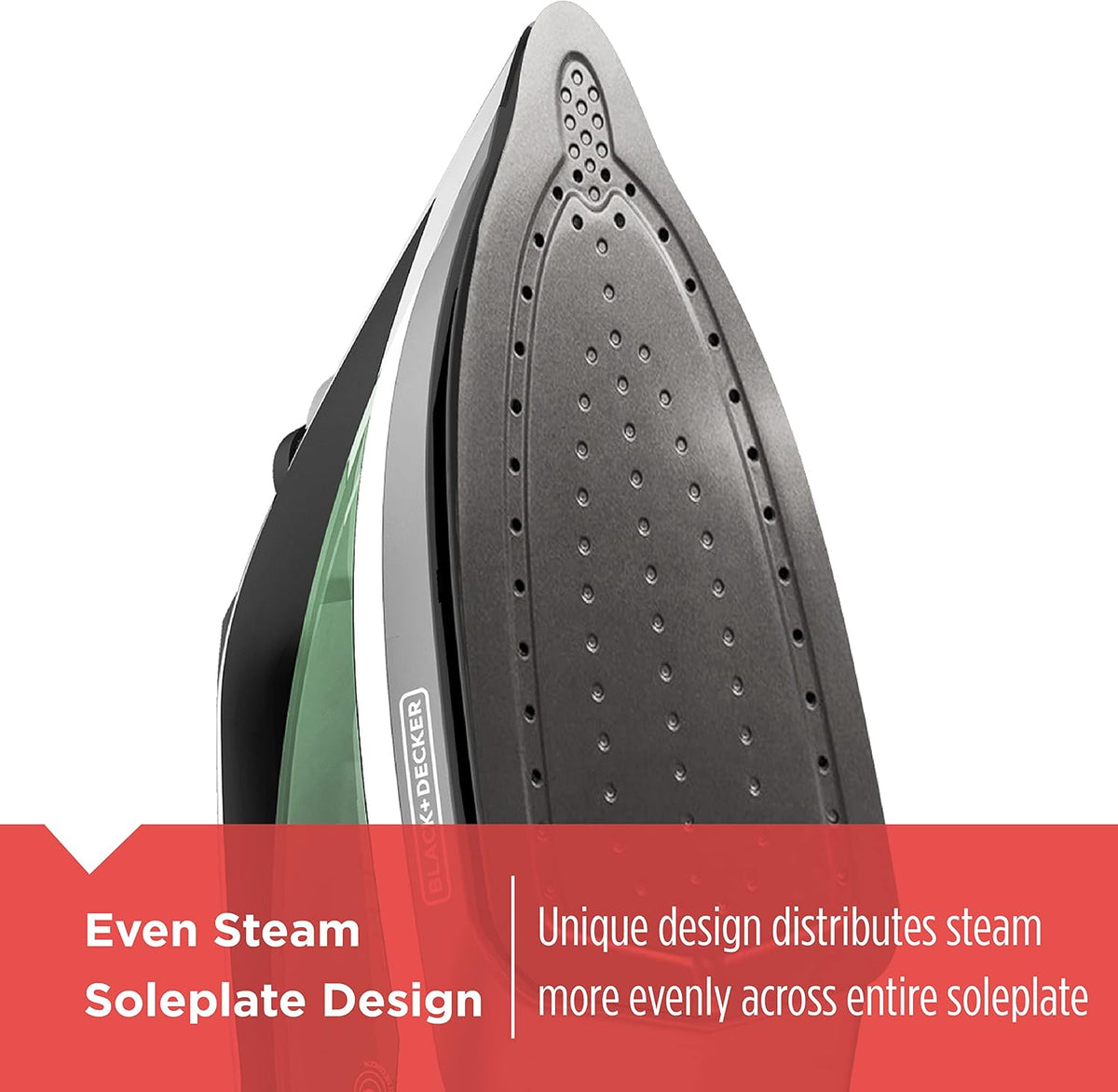 BLACK+DECKER Vitessa Advanced Steam Iron, ICR2020, Even Steam Nonstick Soleplate, Auto Shutoff, Tangle-Free Retractabel Cord, Green