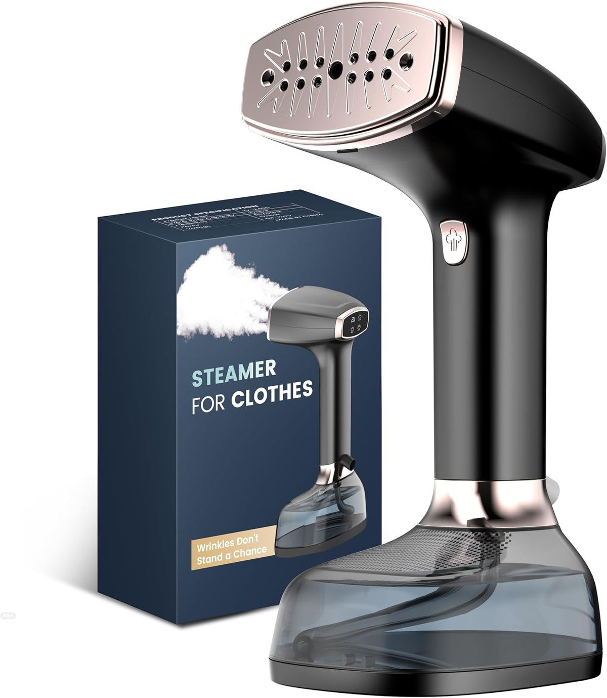 Steamer for Clothes, 4 Modes with LCD Display, 370ml Large Tank 30s Heat-Up