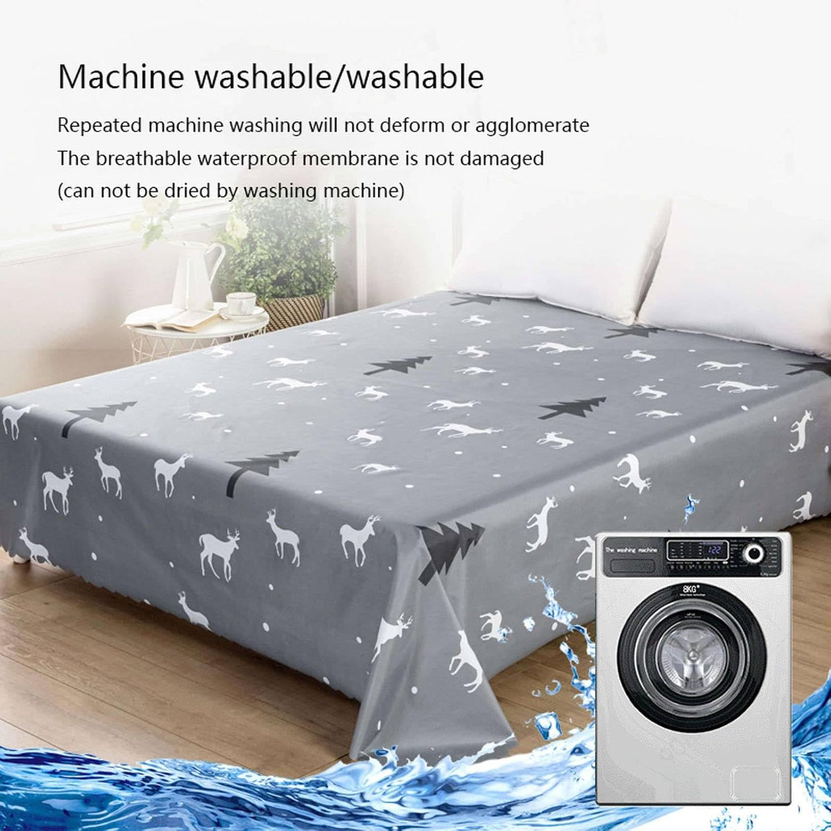 SIELUNO Waterproof Bed Sheet Flat Sheets Lightweight, Mattress Protector Sheet Bed Cover, Furniture Protector Covers for Queen Size Bed-H-230x300cm(90x118in)