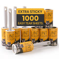 DELOMO Lint Roller for Pet Hair Extra Sticky, Mega Value Set of 1000 Sheets