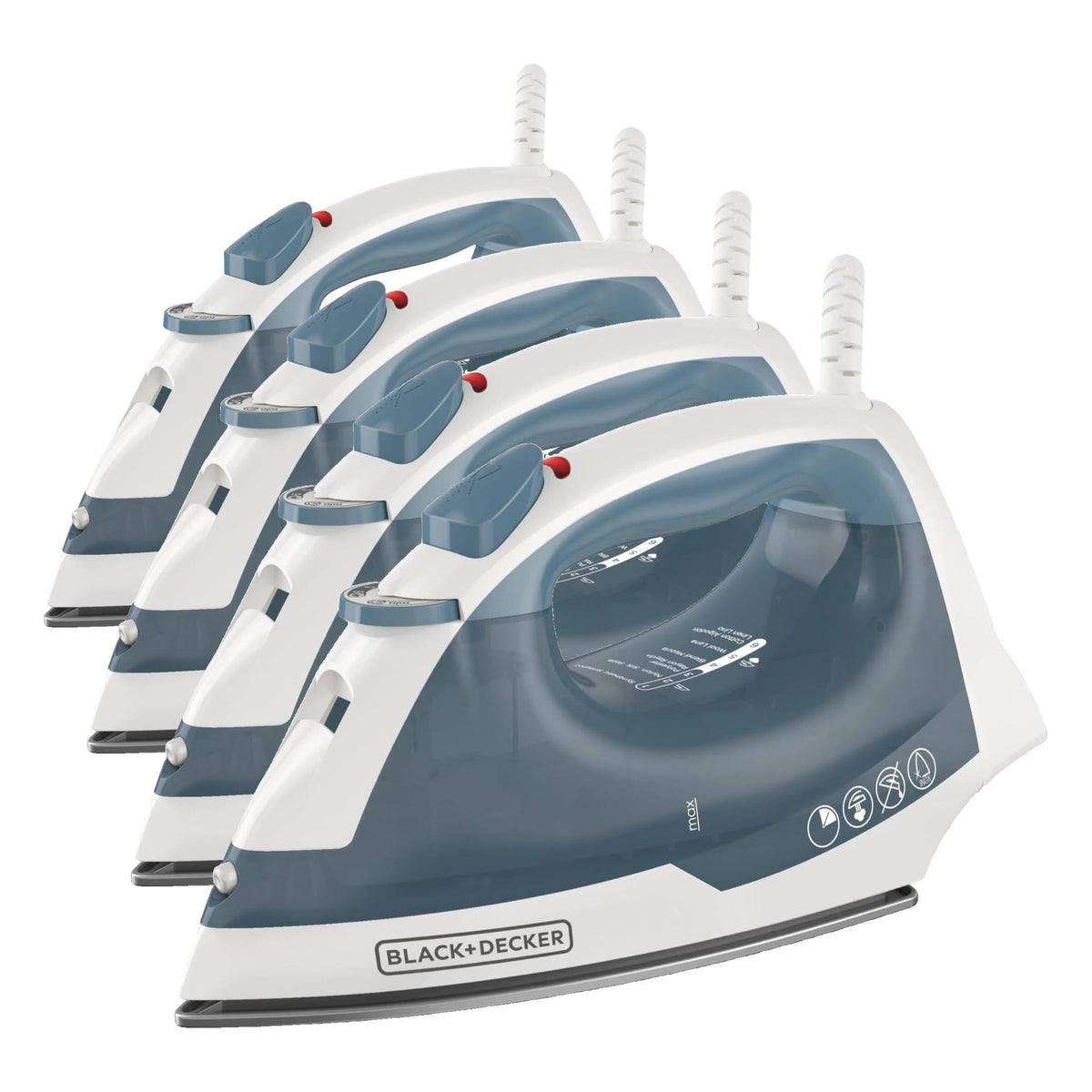 BLACK+DECKER Steam Iron for Clothes with Auto Shutoff & TrueGlide Soleplate