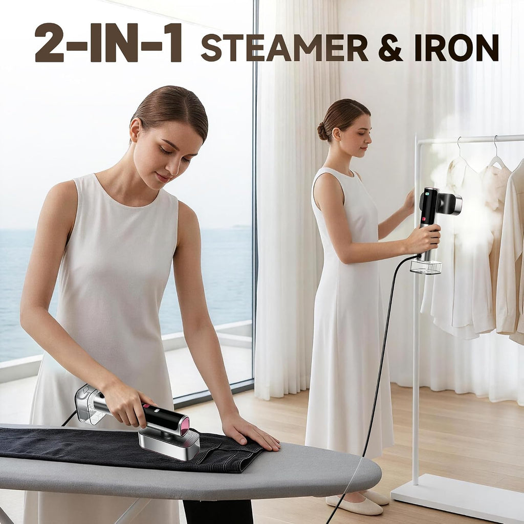 FluSing Travel Steamer for Clothes,Portable Handheld Garment Steamer & Iron