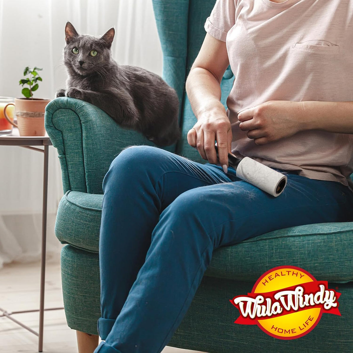 WulaWindy Extra Sticky Lint Rollers for Pet Hair, 240 Sheets, 4-Pack