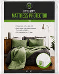 Home Expressions 4Gauge Vinyl Plastic Mattress Protector Fitted Sheet Style Waterproof Mattress Cover Breathable and Spill Protection Fits a Mattress Up to 11.5" Deep (Queen 80" x 60" x 11.5 Deep)