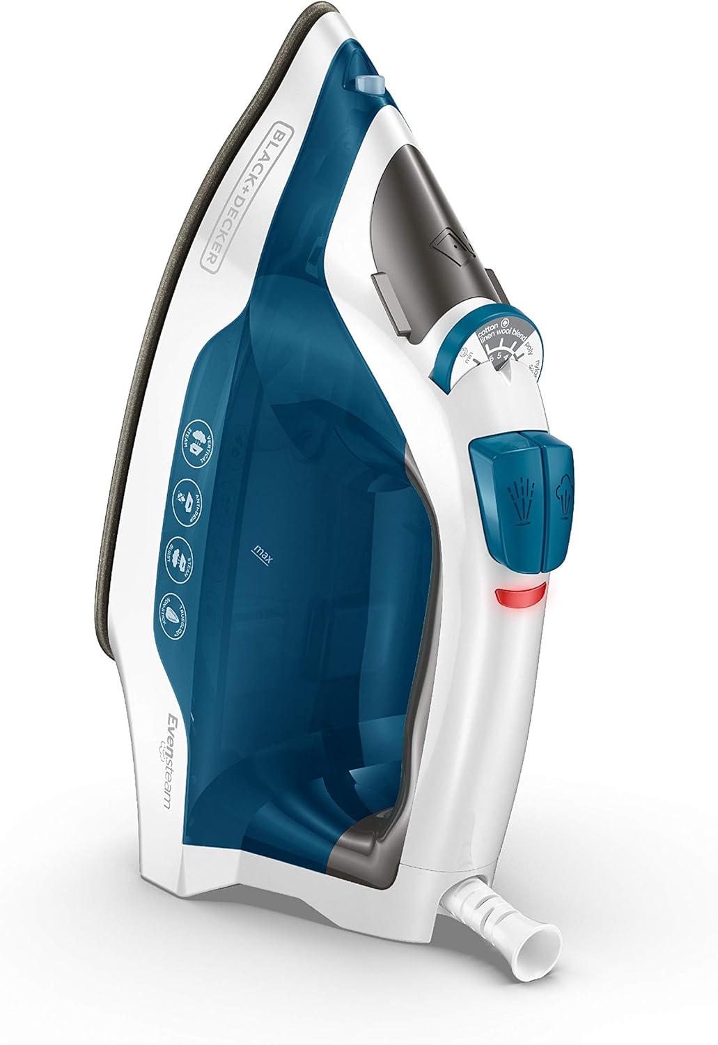 BLACK+DECKER Easy Steam Iron for Clothes with SmartSteam Technology
