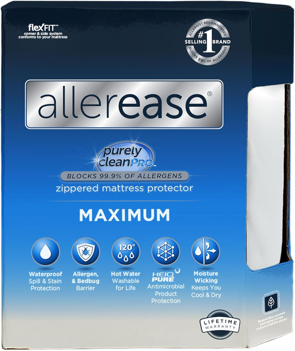 AllerEase Maximum Allergy Mattress Protector, Queen Size