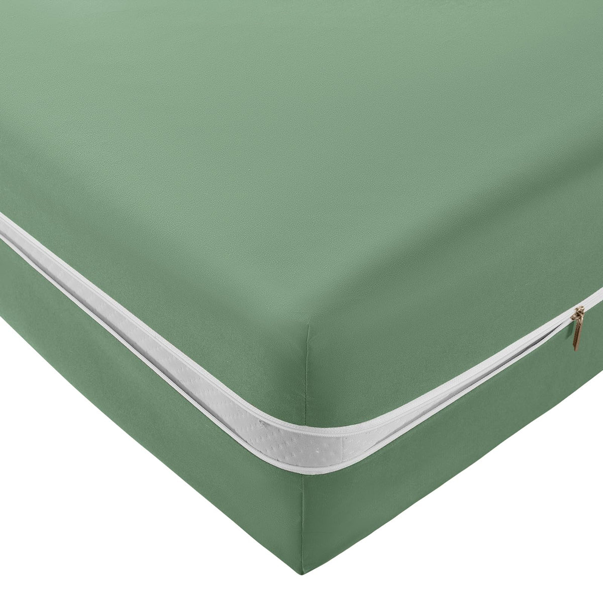 SiinvdaBZX Zipper Fitted Sheet King Only, Light Gray