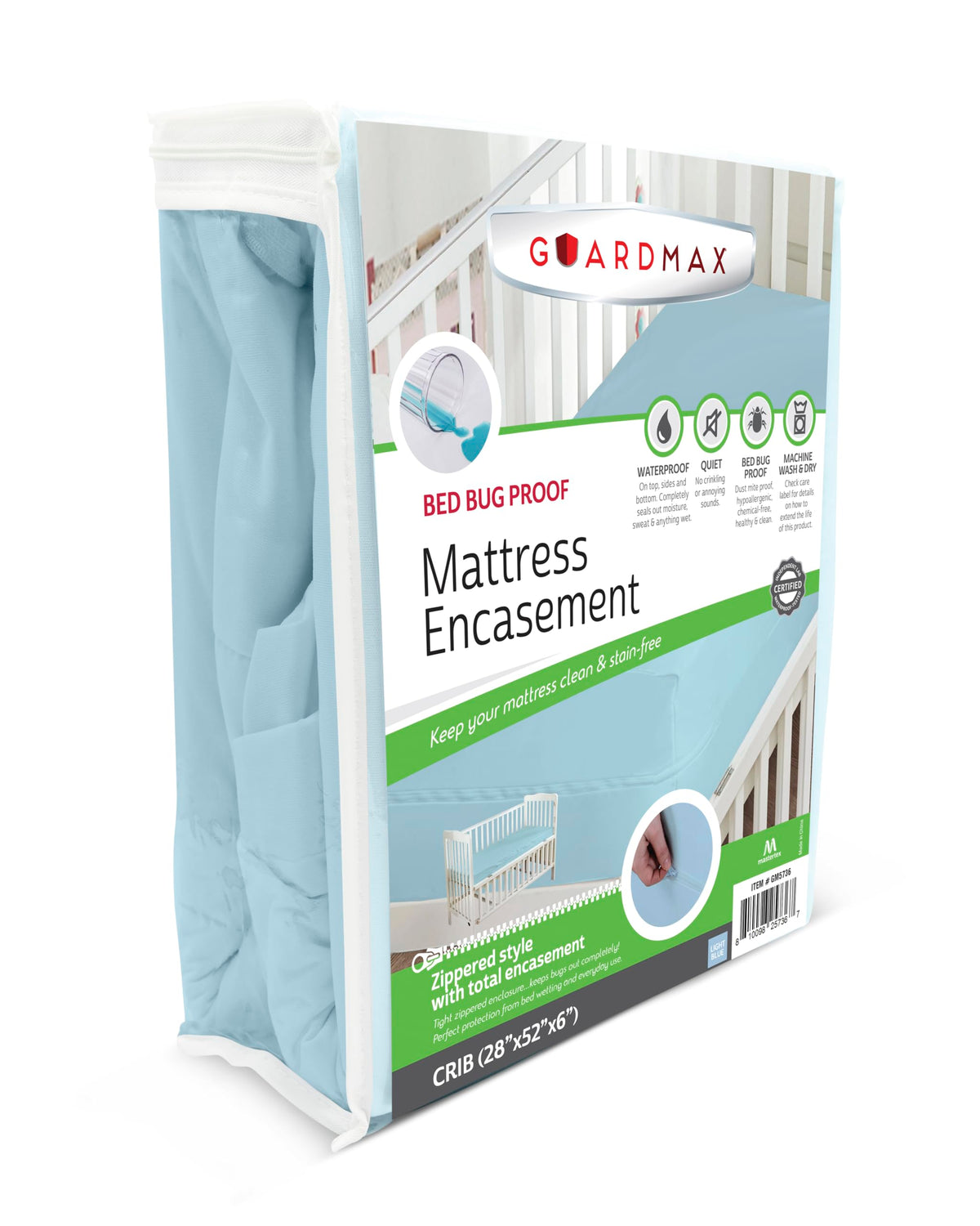Guardmax Queen Mattress Protector Zippered, Bed Bug Mattress Cover