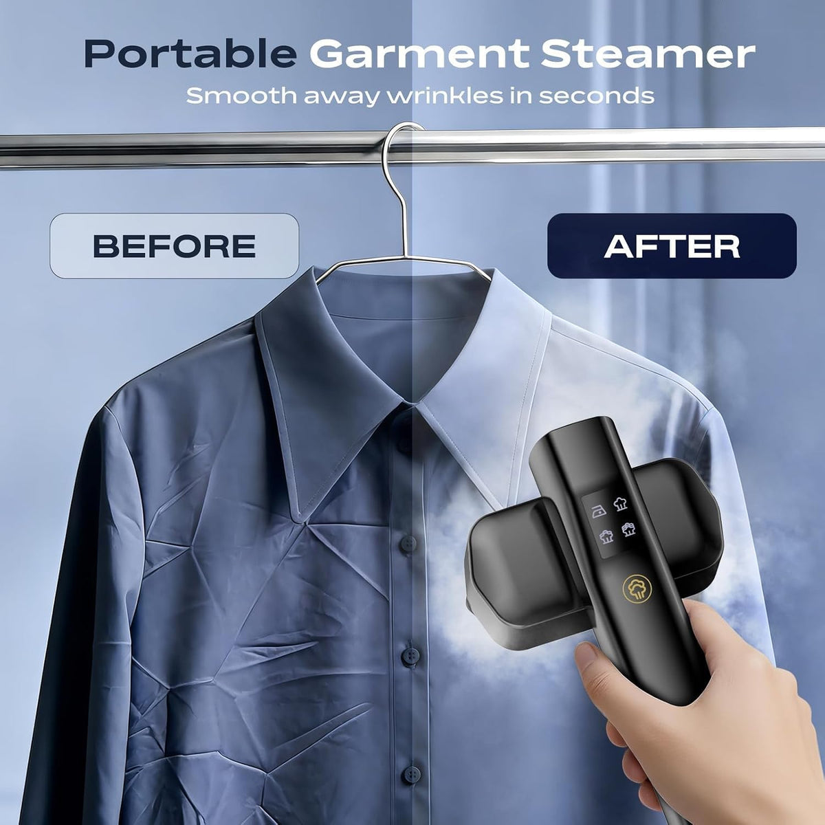 Travel Steamer for Clothes: 1000W Powerful Clothes Steamer & Iron