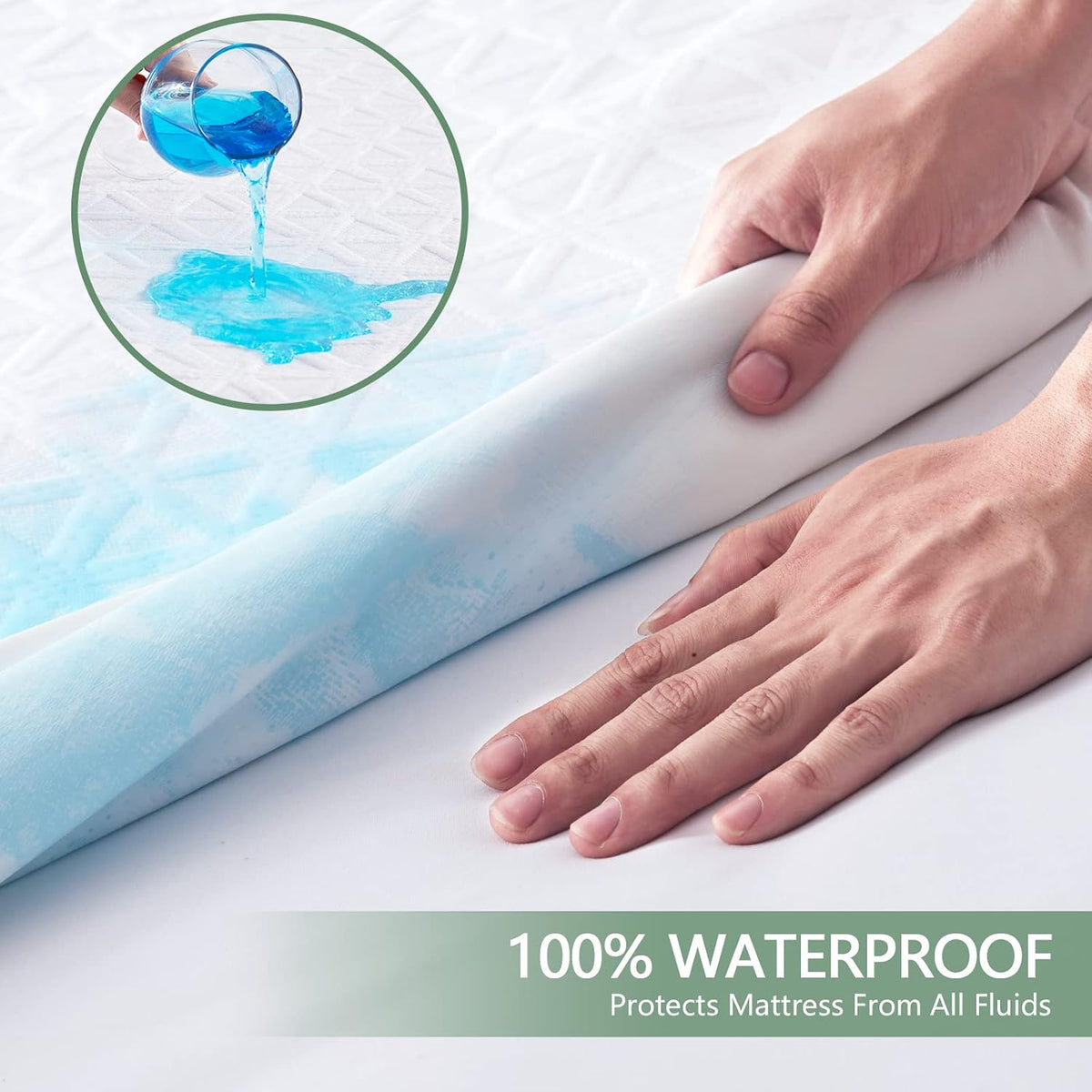 Premium Waterproof Mattress Protector King Size, Noiseless Deep Pocket