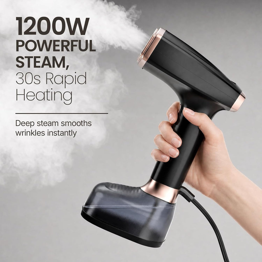 Steamer for Clothes, 4 Modes with LCD Display, 370ml Large Tank 30s Heat-Up
