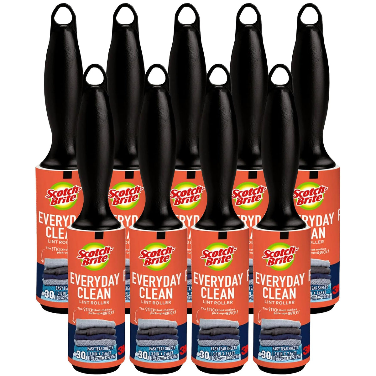 Scotch 3M Mini Lint Rollers 6-Pack (30 Sheets Each), Travel-Size Sticky Lint Removers for Clothes, Furniture and Pet Hair (3-Pack (30 Sheets Each))