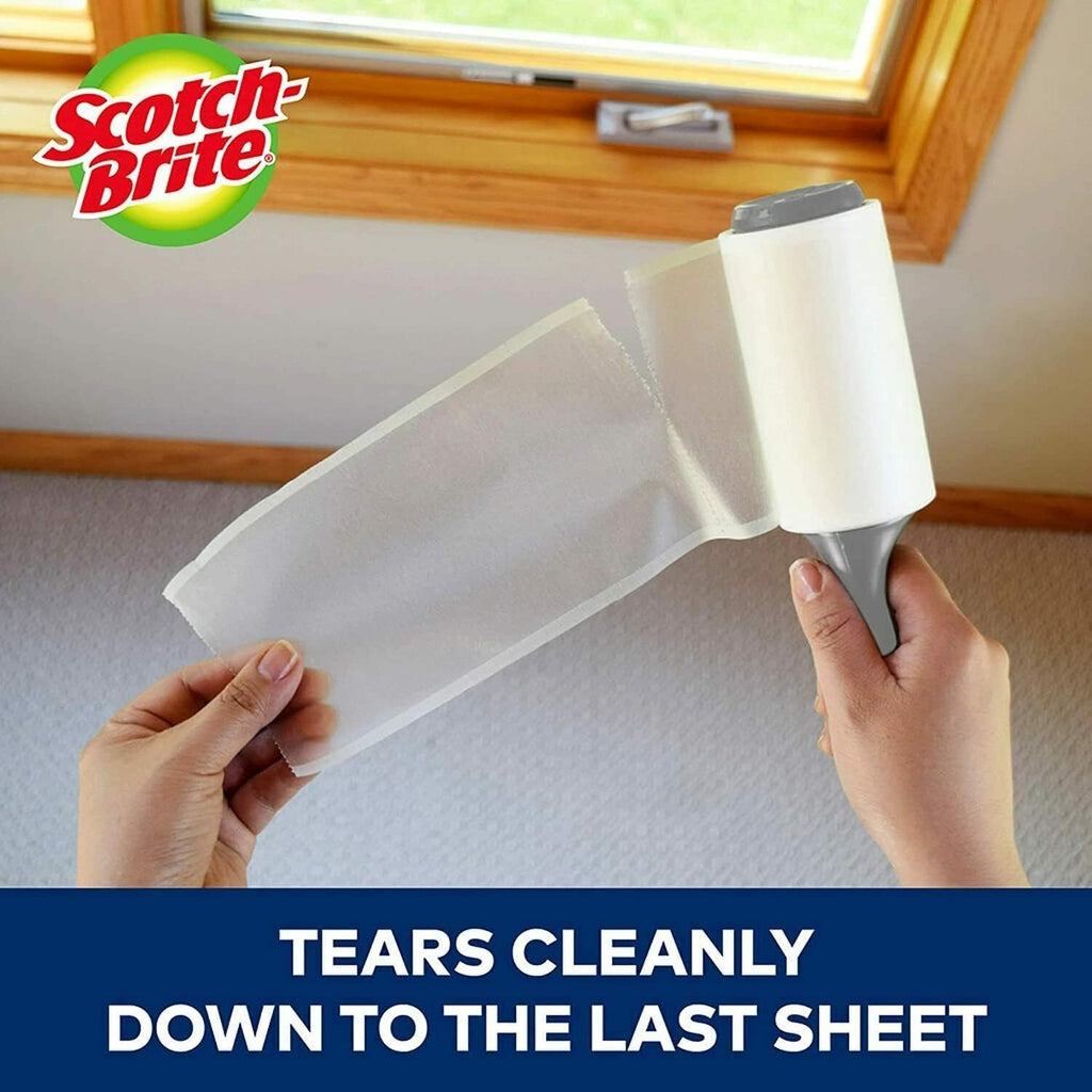 Scotch Brite 3M Lint Roller 50 % Sticker 5 Pk/95 Sheets (Net Sheet 475 ), 475Count