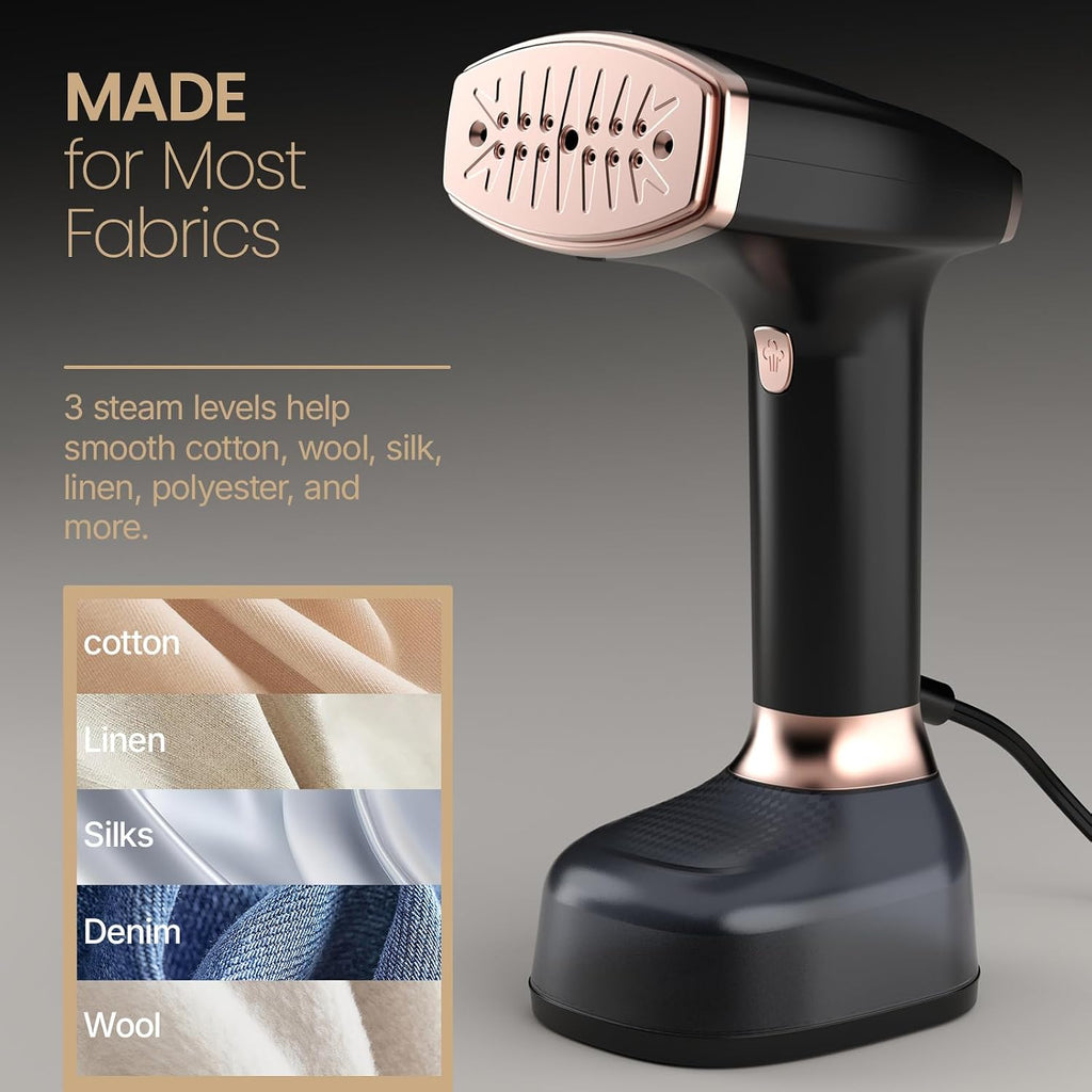 Steamer for Clothes, 4 Modes with LCD Display, 370ml Large Tank 30s Heat-Up