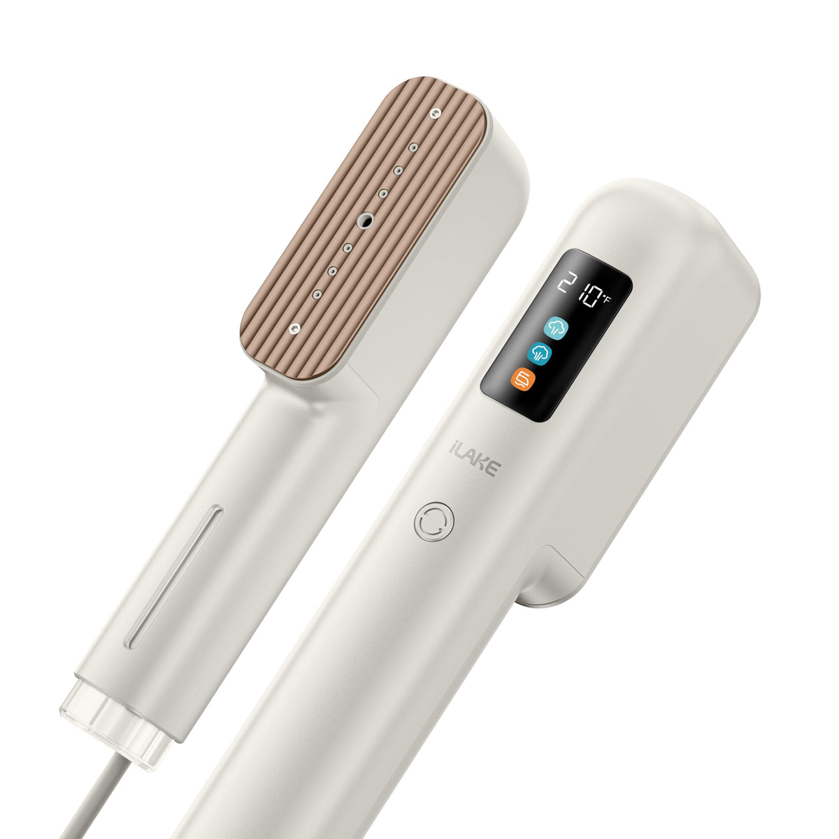 Travel Steamer for Clothes, 100-240V Dual Voltage Handheld Steamer & Iron 2-in-1, Digital Display, 20s Heat Up, Auto Shut-Off, Worldwide Use for Home & Business Travel (White)