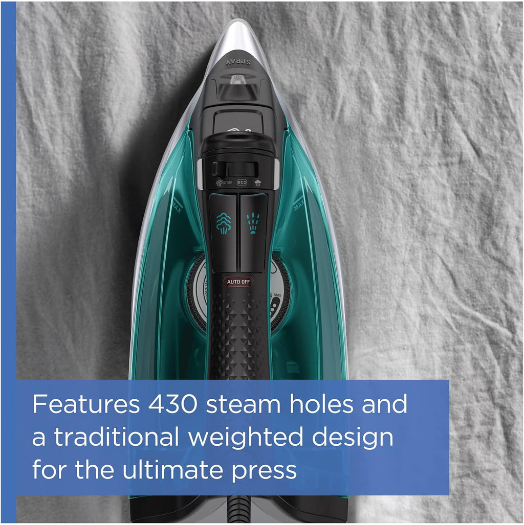 Rowenta Pro Master Stainless Steel Soleplate Steam Iron for Clothes, Anti-Drip Protection, 210 g/min, 400 Microsteam Holes, 1775 Watts Iron Steamer for Clothes, Powerful Steam DW8360