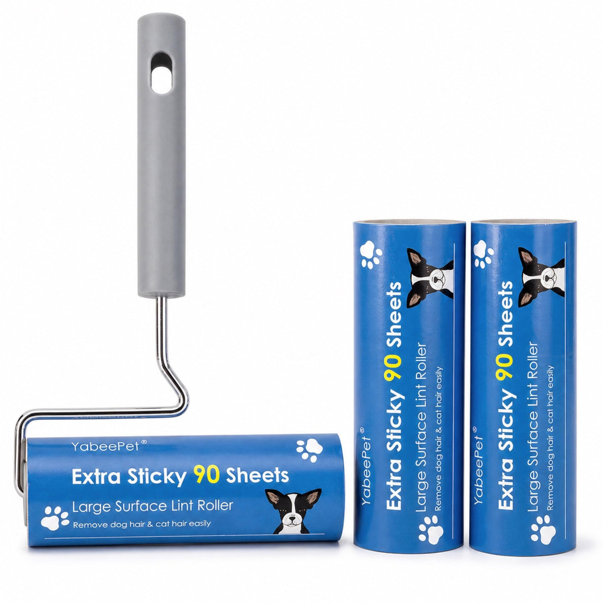 Extra Sticky Large Lint Roller Refills, 6.3'' Giant Lint Roller Refills for Pet Hair, Clothes&Furniture Cleaning, 540 Sheets in Total