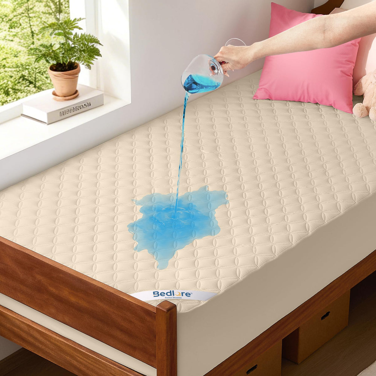 BEDLORE Waterproof Queen Size Mattress Protector, Deep Pocket Fit, Washable