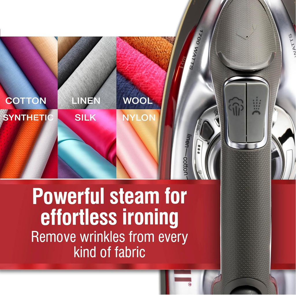 CHI Steam Professional Iron for Clothes with Vertical Steam Burst