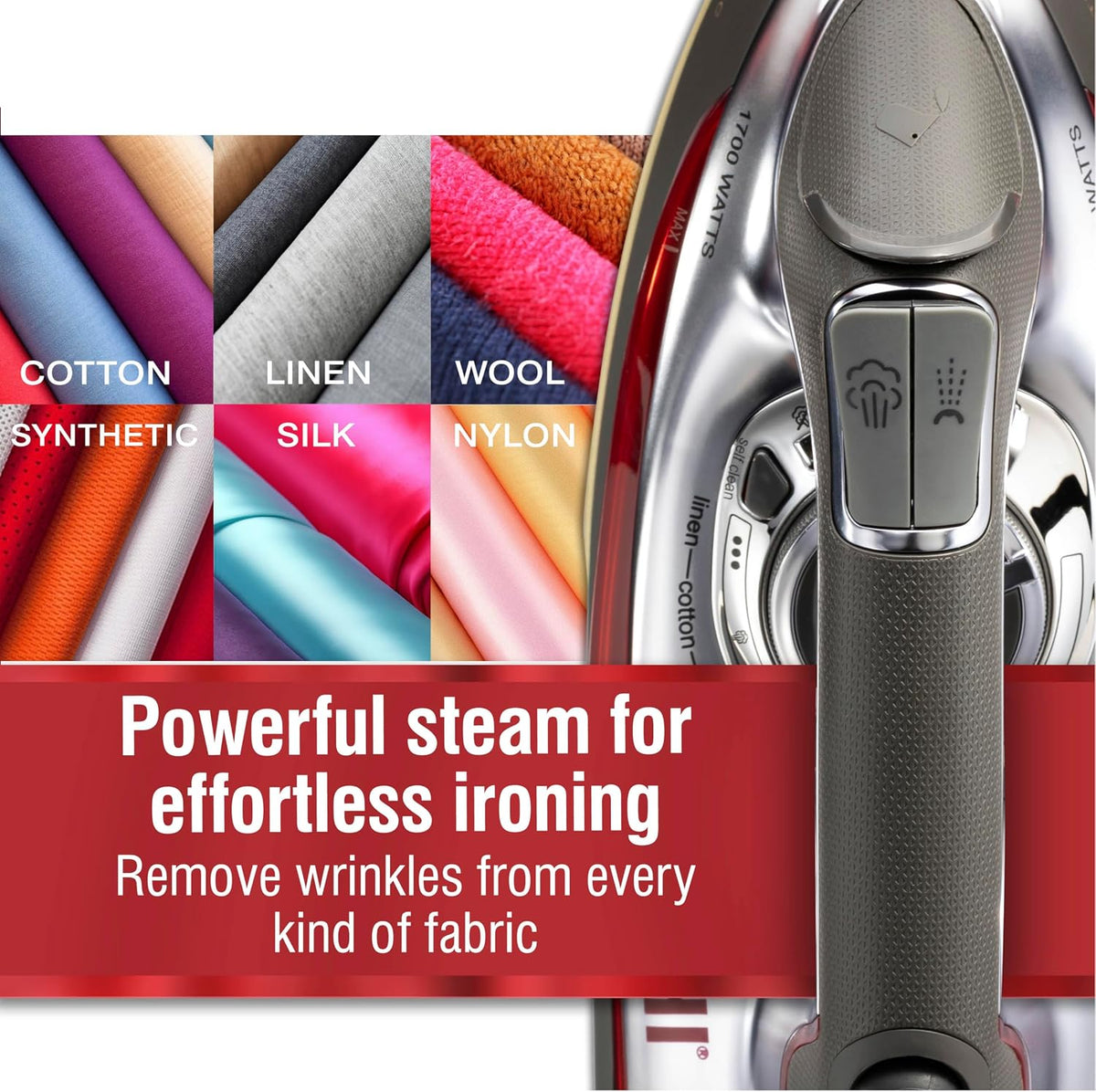 CHI Steam Professional Iron for Clothes with Vertical Steam Burst
